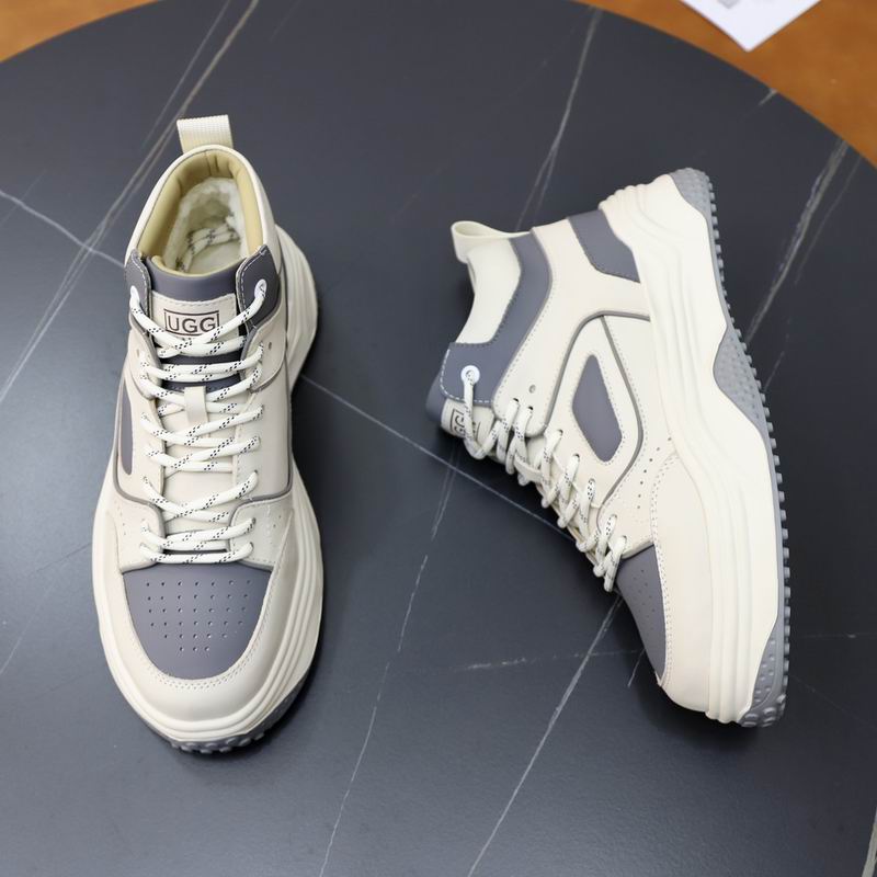 UGG Cream and Grey Chunky High-Top Sneakers