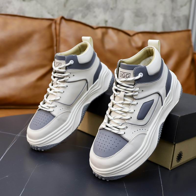 UGG Cream and Grey Chunky High-Top Sneakers