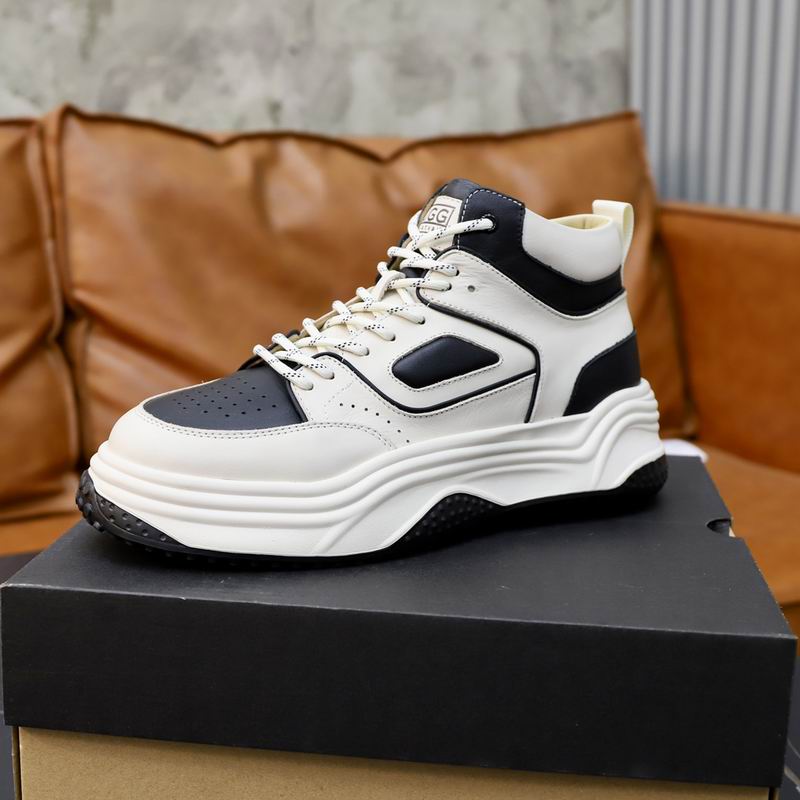 UGG Cream and Black Chunky High-Top Sneakers