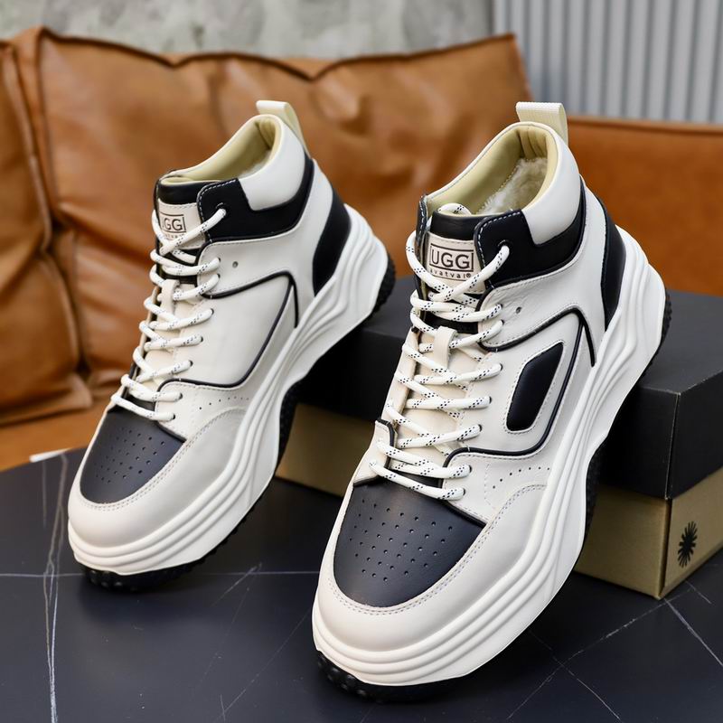 UGG Cream and Black Chunky High-Top Sneakers