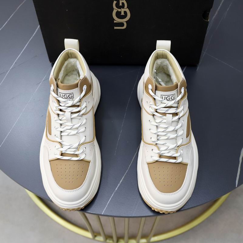UGG Cream and Tan Chunky High-Top Sneakers