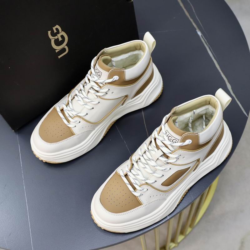 UGG Cream and Tan Chunky High-Top Sneakers
