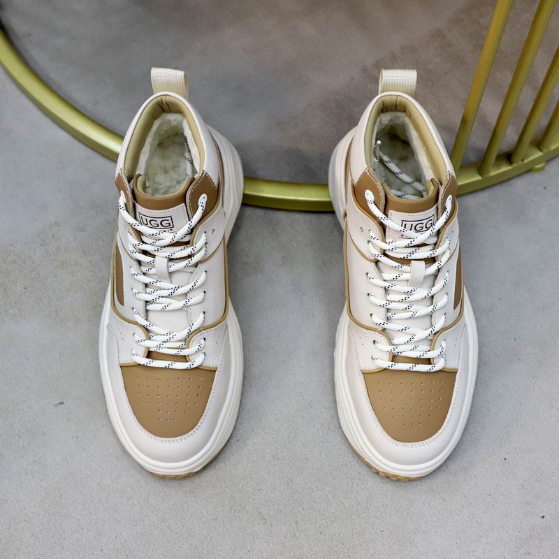 UGG Cream and Tan Chunky High-Top Sneakers