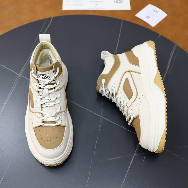 UGG Cream and Tan Chunky High-Top Sneakers