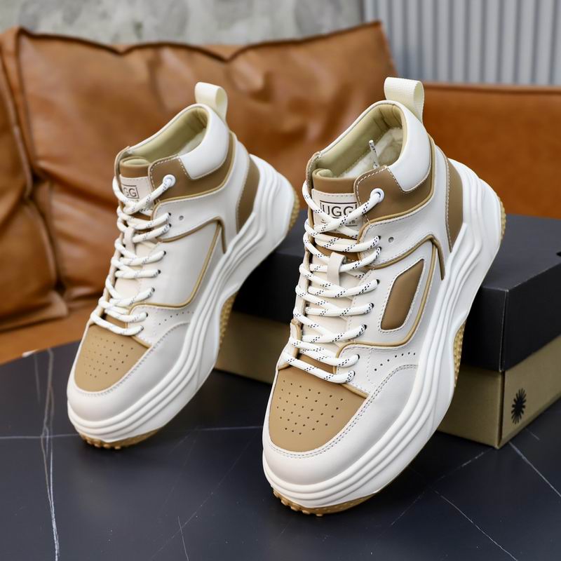 UGG Cream and Tan Chunky High-Top Sneakers