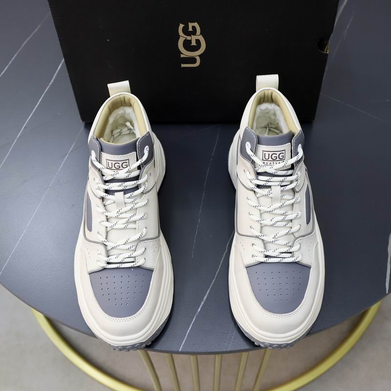 UGG Cream and Grey Chunky High-Top Sneakers