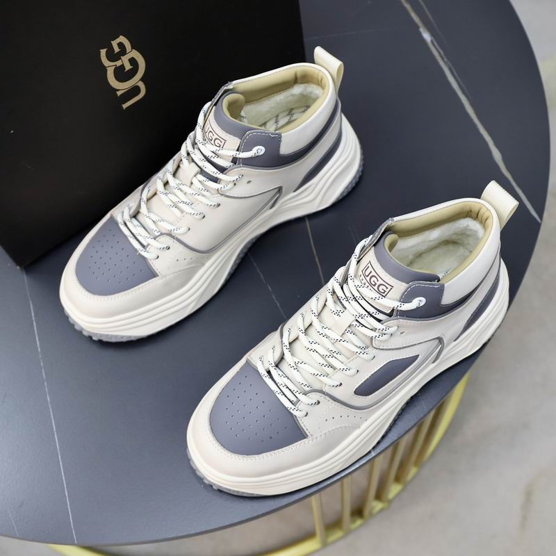 UGG Cream and Grey Chunky High-Top Sneakers