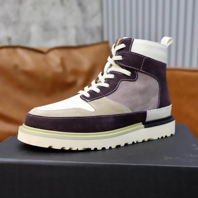 UGG Plum and Taupe Lace-Up Ankle Boots