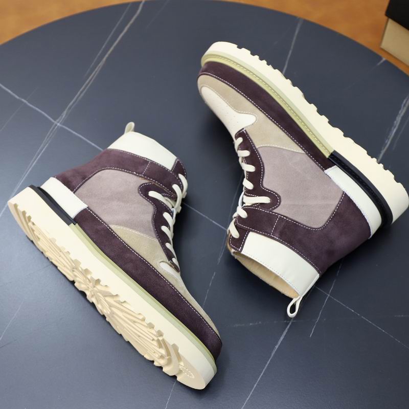 UGG Plum and Taupe Lace-Up Ankle Boots