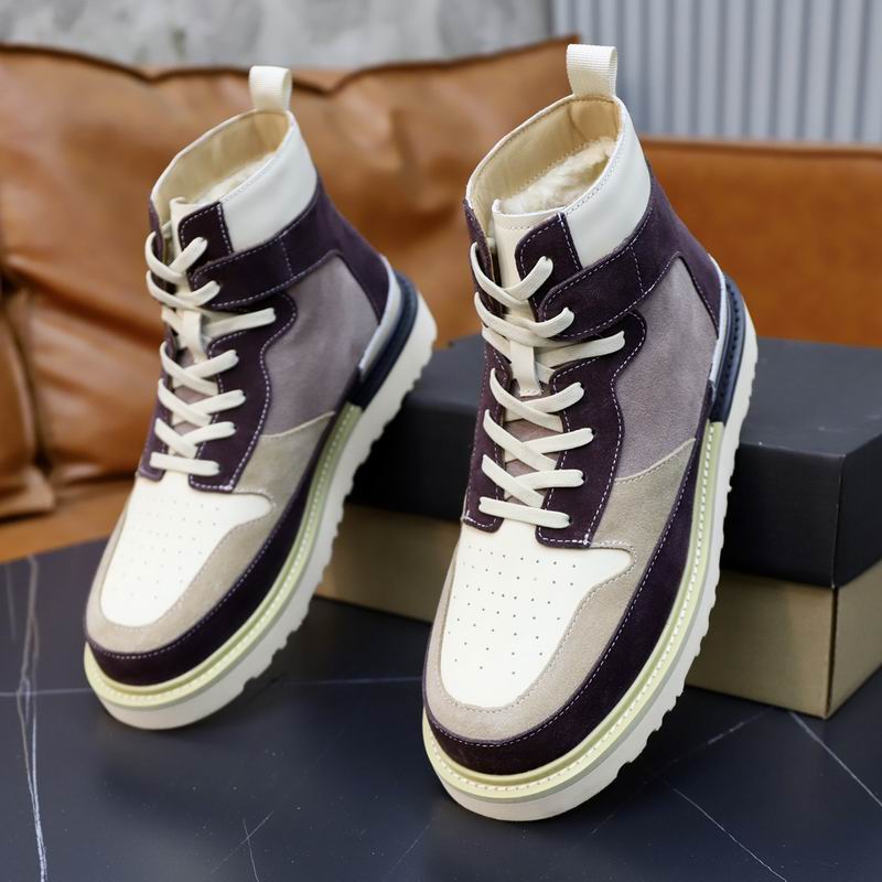 UGG Plum and Taupe Lace-Up Ankle Boots