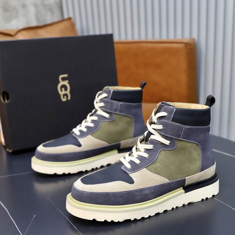 UGG Olive and Charcoal Lace-Up Ankle Boots