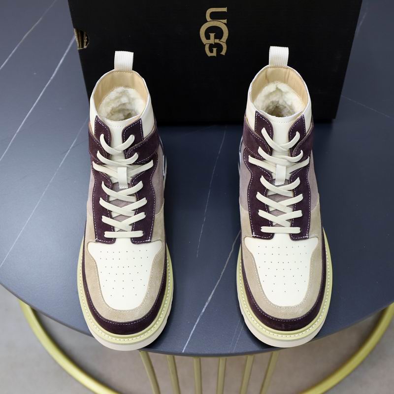 UGG Plum and Taupe Lace-Up Ankle Boots