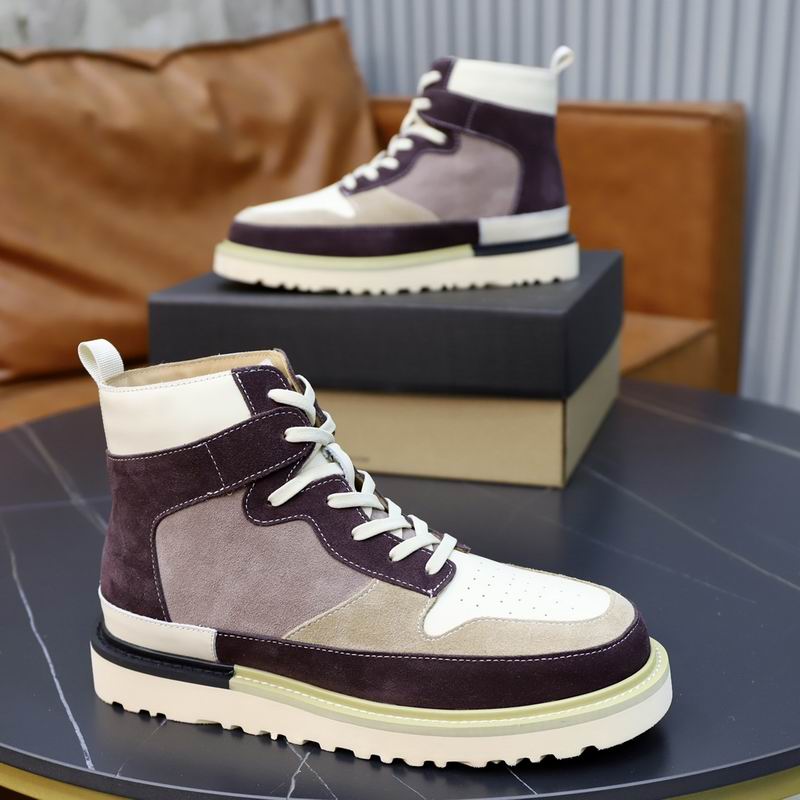 UGG Plum and Taupe Lace-Up Ankle Boots