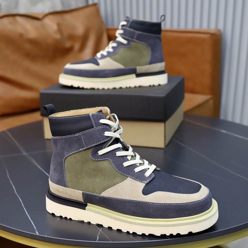 UGG Olive and Charcoal Lace-Up Ankle Boots
