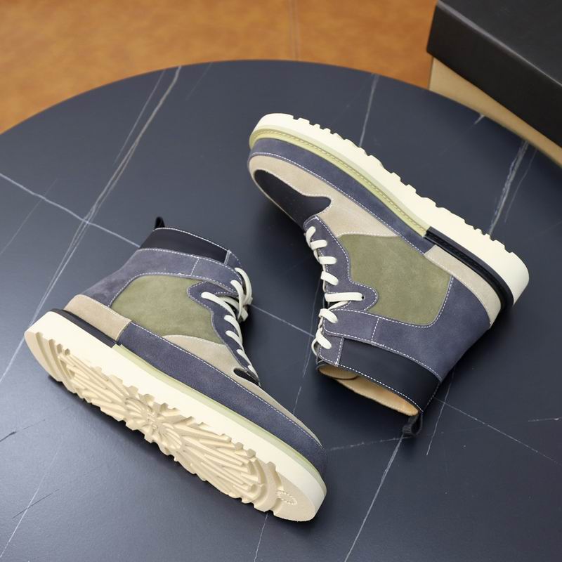 UGG Olive and Charcoal Lace-Up Ankle Boots