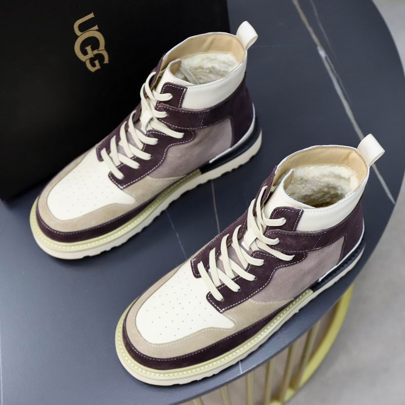 UGG Plum and Taupe Lace-Up Ankle Boots