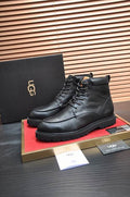 UGG Black Moc-Toe Lace-Up Ankle Boots