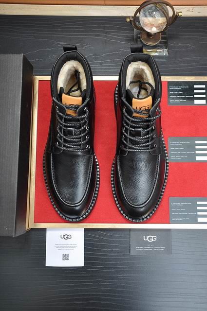 UGG Black Moc-Toe Lace-Up Ankle Boots
